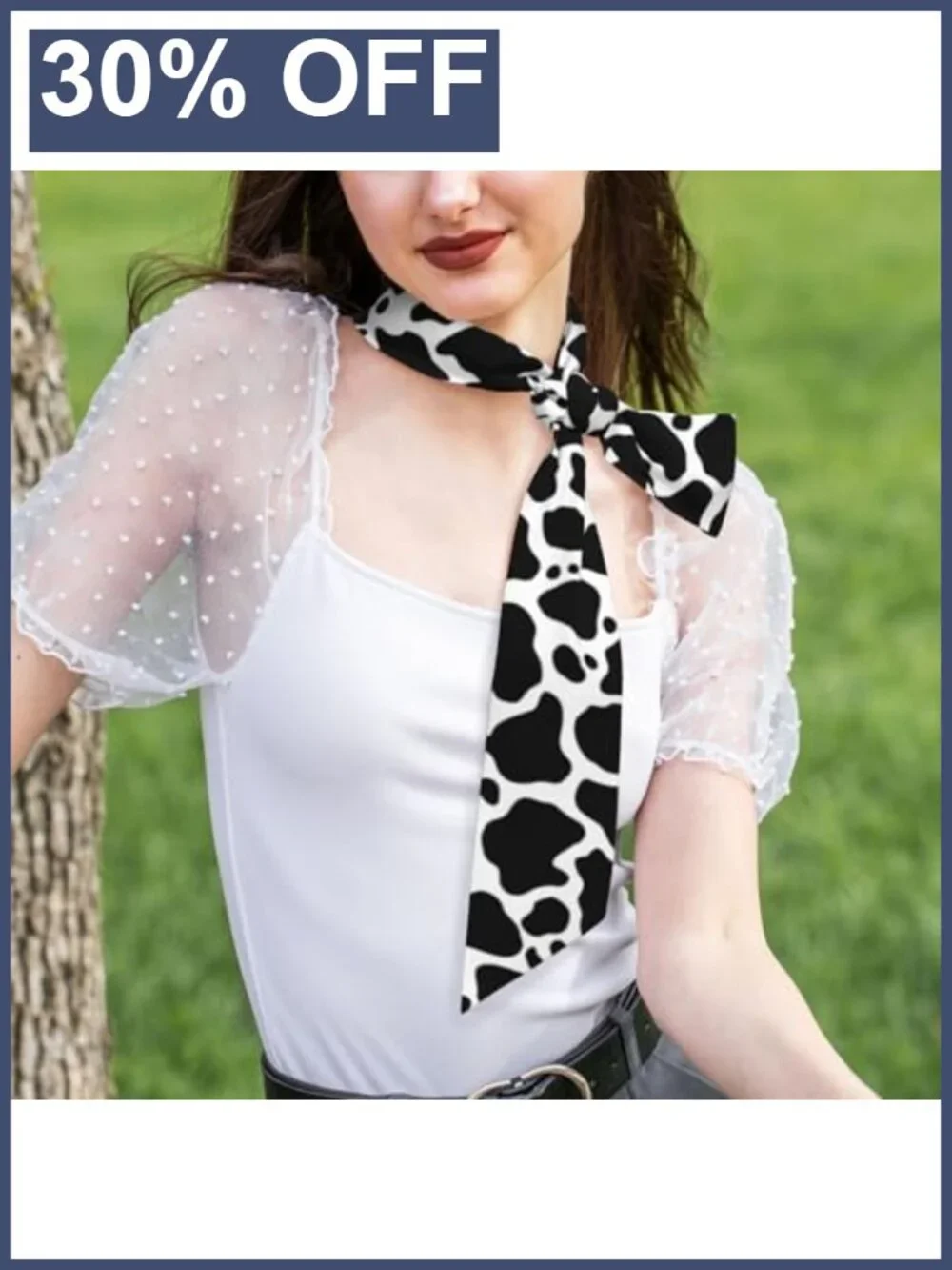 Silk Polyester Purse Scarf Neckerchief Headband Bag Handle Wrap